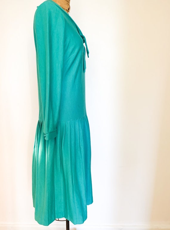 Green Vintage Dress, Vintage 1970s Dress, New Zea… - image 4