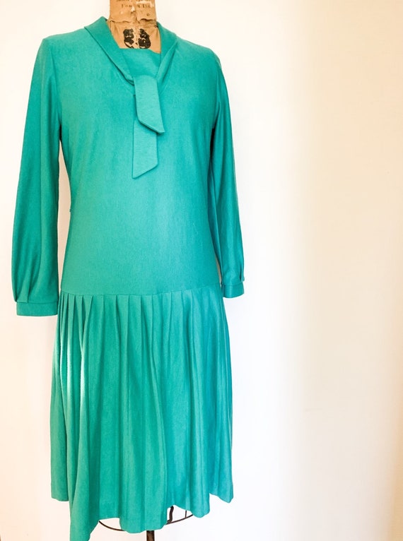 Green Vintage Dress, Vintage 1970s Dress, New Zea… - image 6