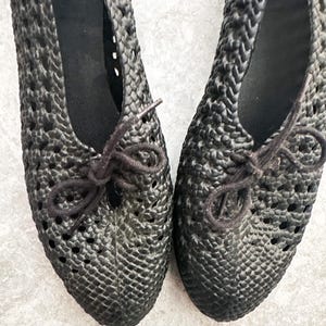 80s Original Jelly Shoes, Black Jelly Shoes, Vintage, Flats, Jelly Slip Ons, Women&#39;s Vintage, New Zealand, Fishnet Jellies,, Size 6 Shoe, x