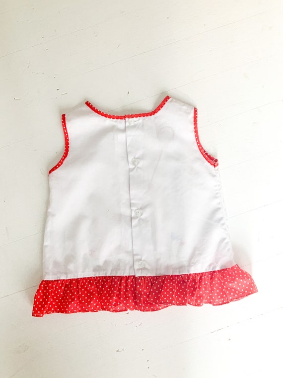 Vintage Summer Cotton Girls Dress, Girls Size 9-1… - image 3