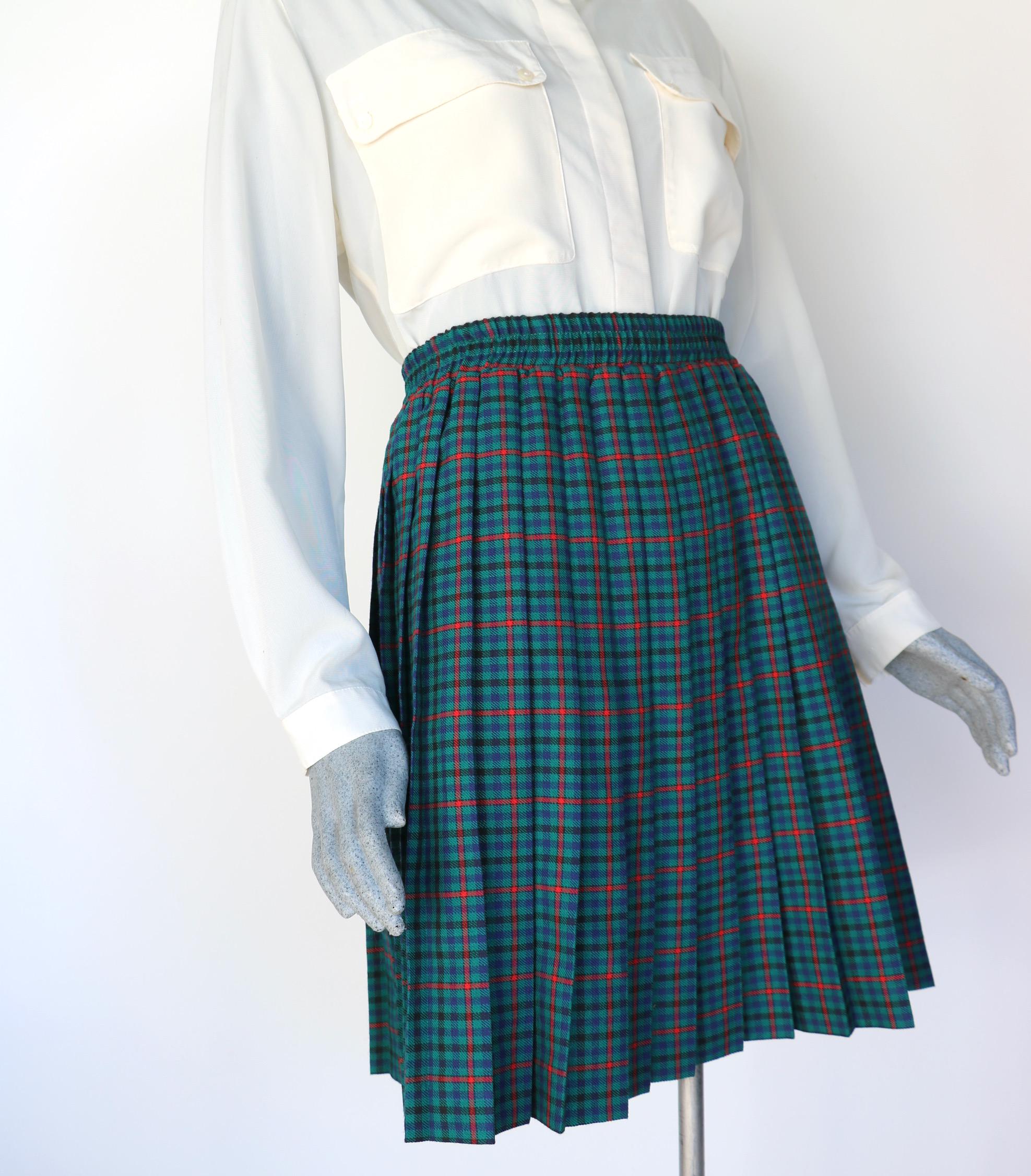 Blue Plaid Skirt New Zealand