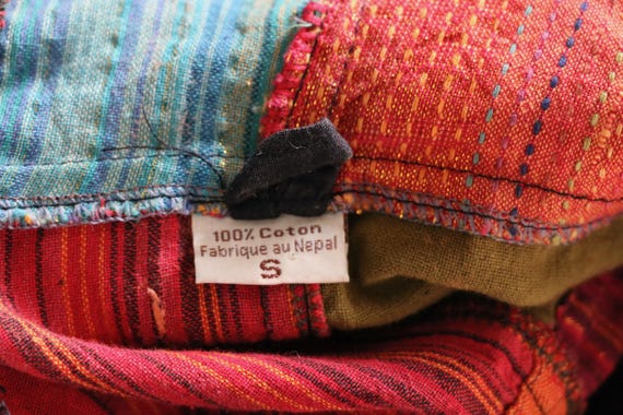 Nepalese Patchwork Stonewashed Hooded Hippie Boho… - image 9