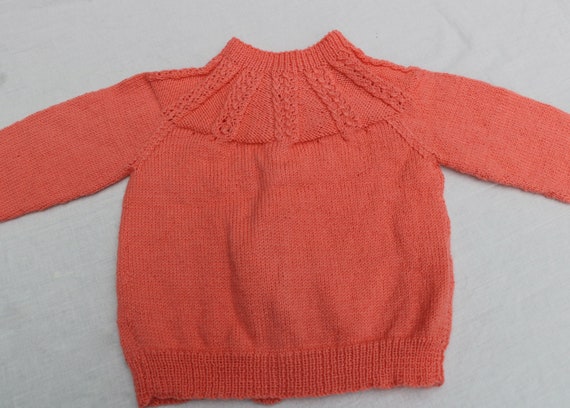 NEW Coral Wool Hand Knit Cardi, 18 Months, Girls … - image 7