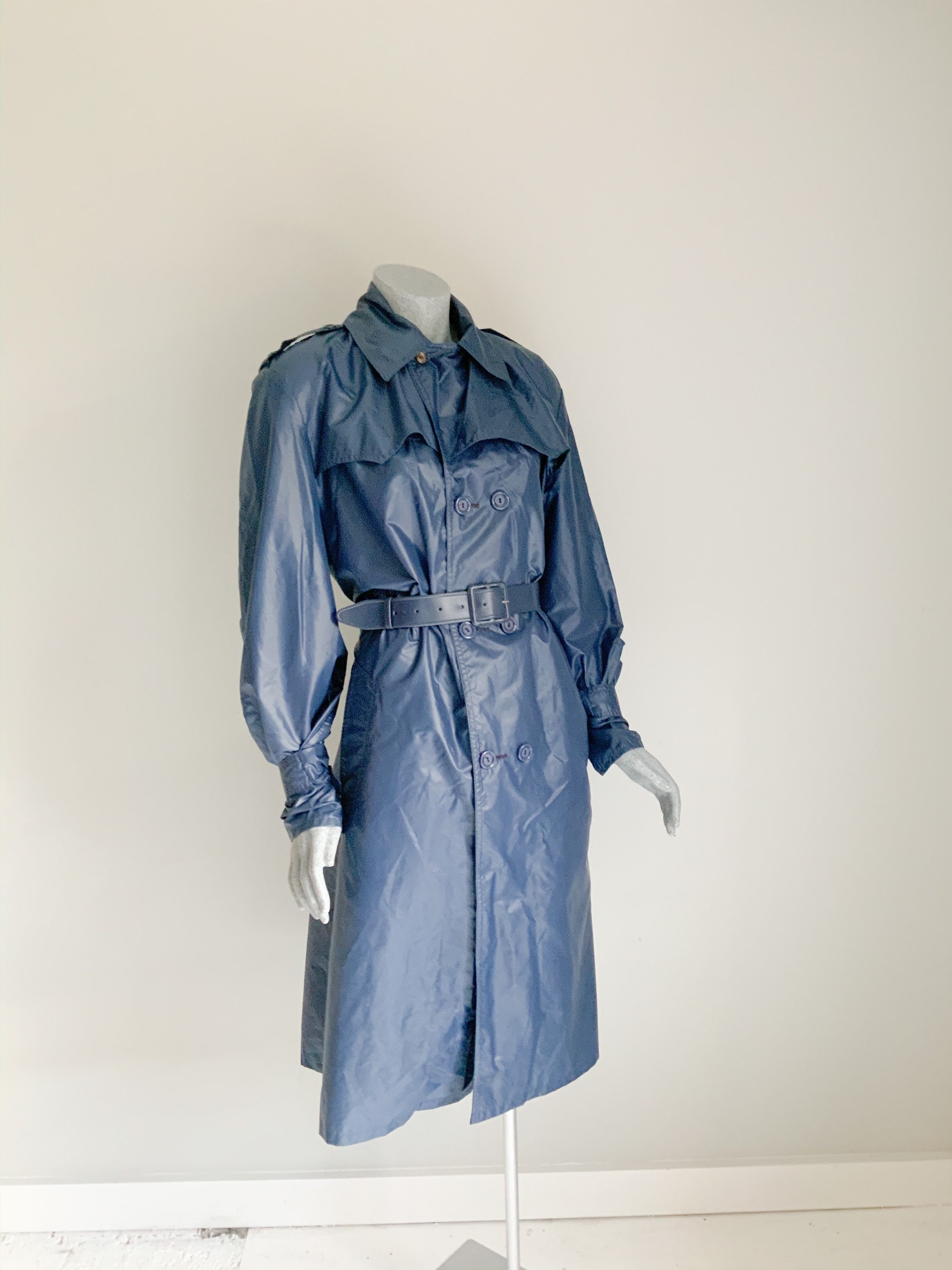 Blue Womens Raincoat 1980s New Zealand Made Womens Coat | Etsy
