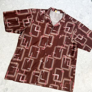 Seventies Mod Retro Herren Shirt, 70er Jahre Disco Shirt, Clubman NZ, Large, XL, Vintage Herren Shirt, Lazy Day Vintage NZ, x