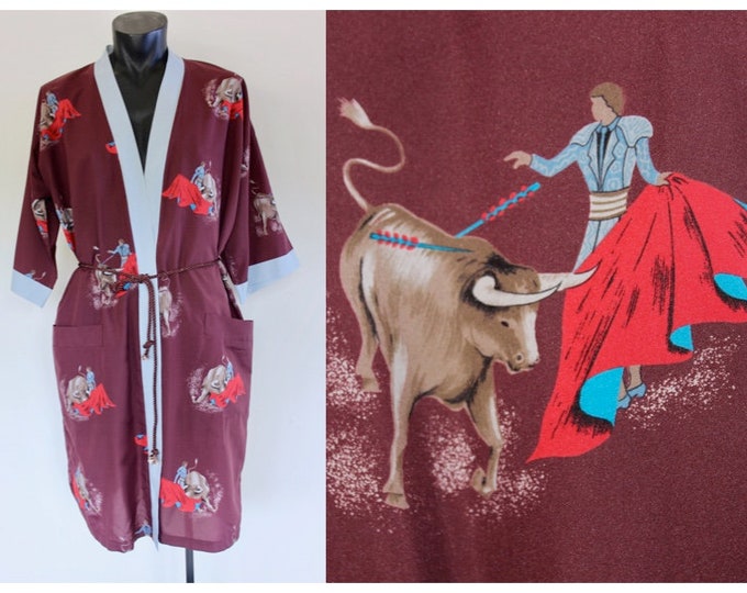 1960s Matador Mens Smoking Robe Travel Robe Dressing Gown - Etsy