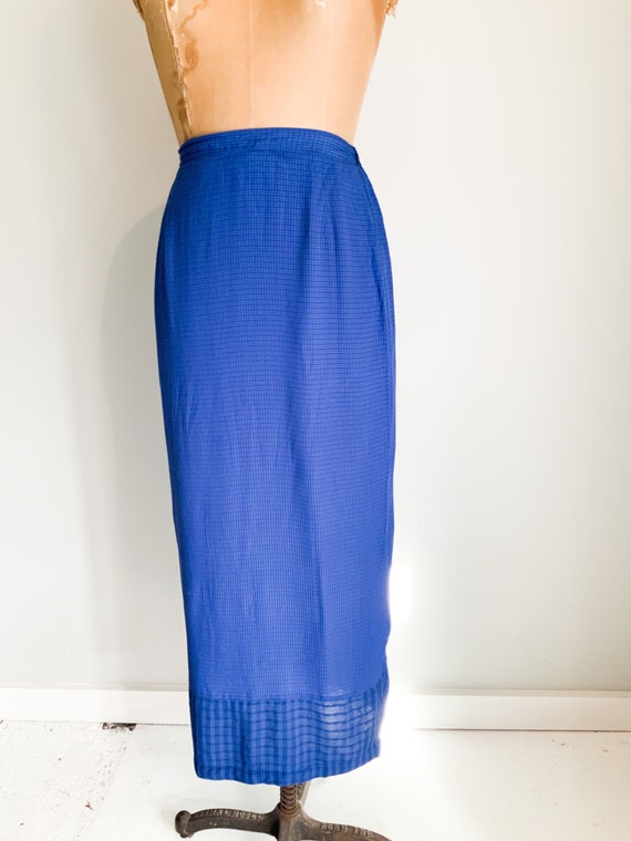 Hero Indigo Blue Vintage Skirt, Elastic Waist, Si… - image 2
