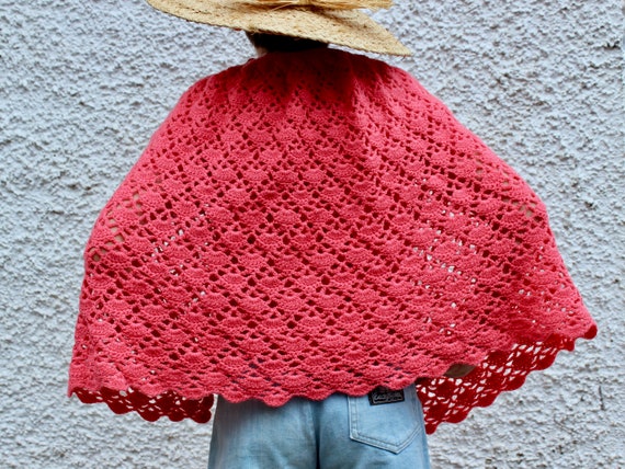 Watermelon Pink Cape and Knit Top, 8-10 years, Wo… - image 4