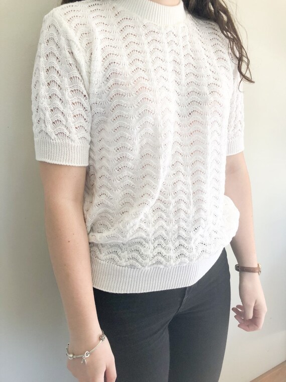 white summer sweater