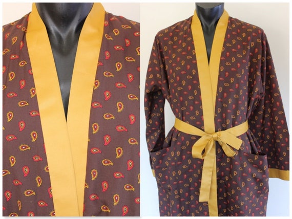 1970's Copperstone Smoking Robe, Travel Robe, Dres