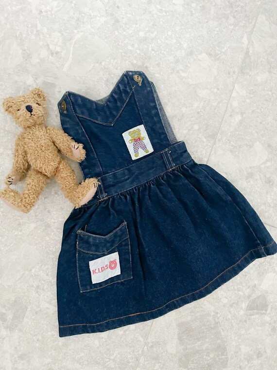 90s Baby Girls Denim Pinafore, Size 9-12 Months, Cotton Dress, Toddler Dress,  Sleeveless, Vintage Girl, Summer, Winter, X - Etsy New Zealand