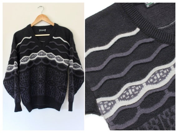 Mens Coogi Style Textured Wool/Acrylic Knit Sweat… - image 1