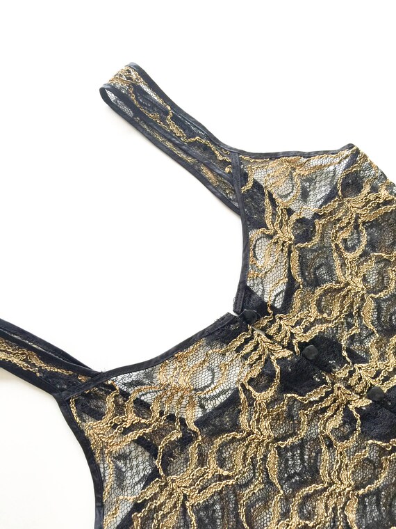 black and gold corset top