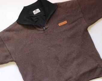 Mens 2XL NZ Natural Clothing Sweater, Brown Natural Jersey, Sz 2XL, XXL Mens Brown Jersey, NZ Made, Winter Jersey, 100% Wool *