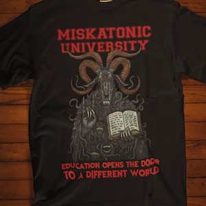 Miskatonic University - Shub Niggurath Shirt HP Lovecraft T-Shirt Black Goat Tee Call of Cthulhu Great Old One Shirt