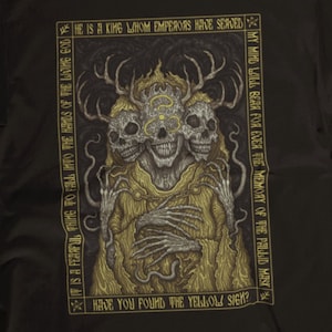 King in Yellow Icon 2022 - Yellow King - Hastur - Yellow Sign Shirt HP Lovecraft T-Shirt Cthulhu Tee Call of Cthulhu Great Old One Shirt