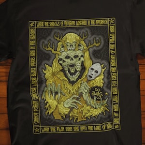 Yellow King Icon - King in Yellow - Yellow Sign Shirt HP Lovecraft T-Shirt Cthulhu Tee Call of Cthulhu Great Old One Shirt