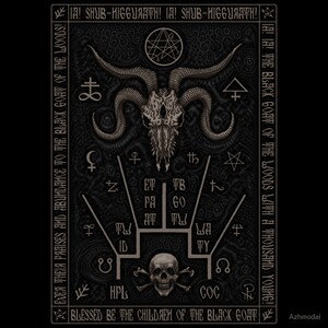 Black Goat Schema Shub-niggurath Shirt HP Lovecraft T-shirt Cthulhu Tee ...