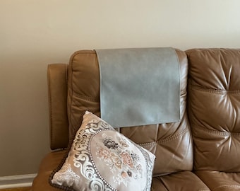 Vinyl headrest cover for furniture- metallic silver