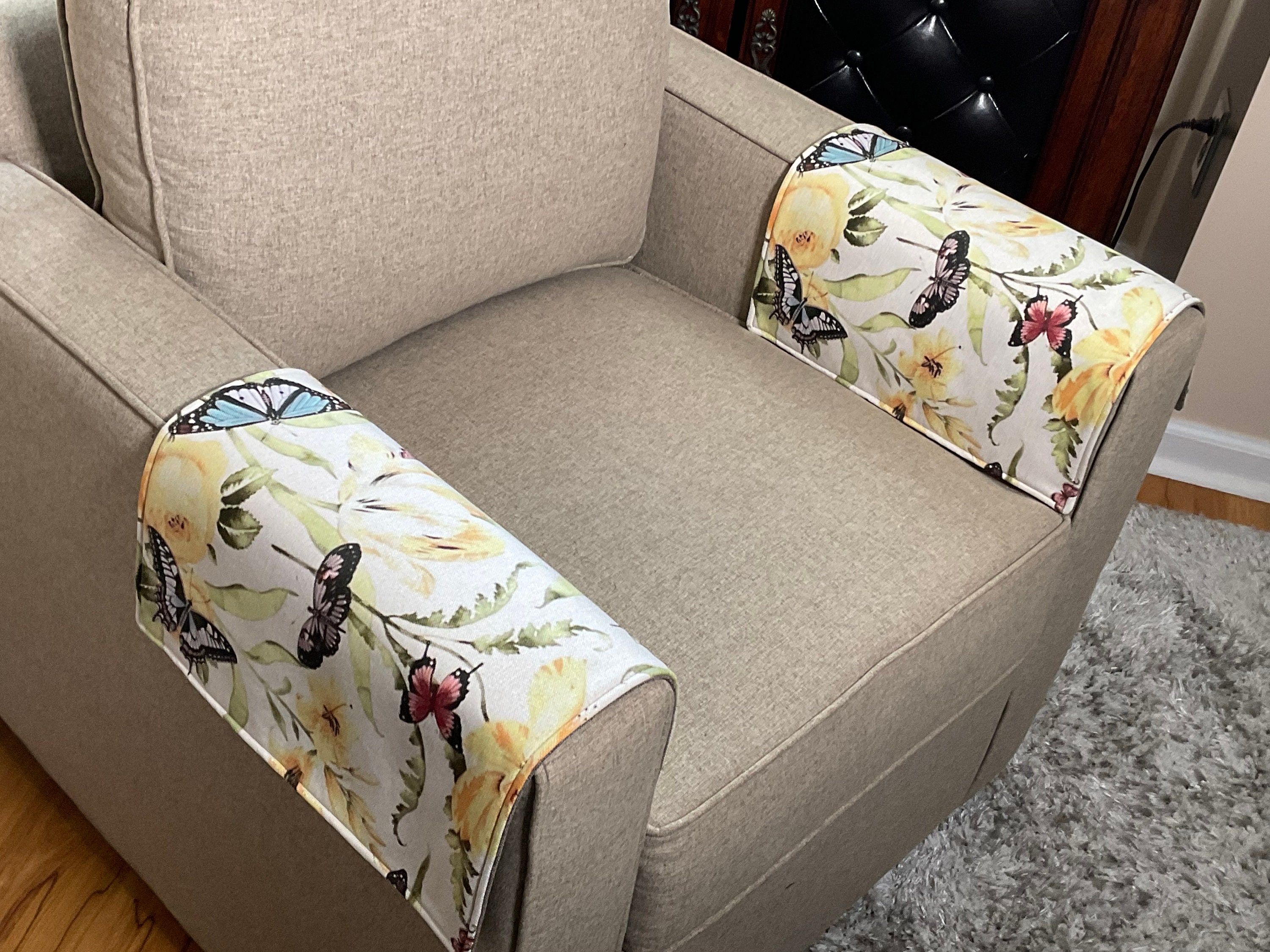 Copribraccioli a farfalla per fodere per mobili protezioni per mobili  poltrone reclinabili divani divanetti sedie da teatro solarium casa al mare  -  Italia