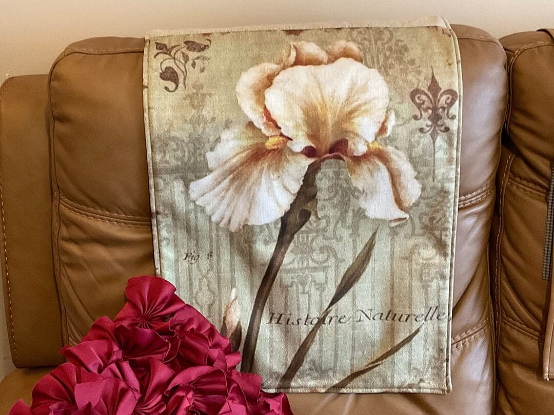 Historie Naturelle Iris Headrest Slipcover Furniture Protectors Sofas