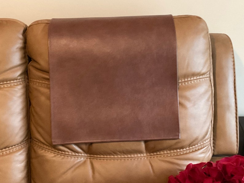 Recliner Headrest Cover Brown Etsy