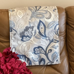Headrest Cover for furniture and recliners “BabyBlue Paisley’