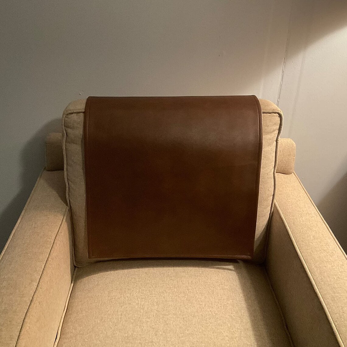 Recliner Headrest Cover Brown Etsy