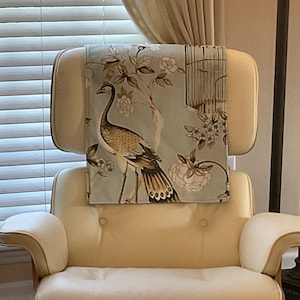 Headrest Cover for furniture, Peacock  furniture protectors, slipcover,office chair, theater chairs,recliners, sofas, loveseat,17x27