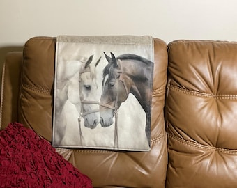 Headrest cover for furniture “Set of horses” slipcover