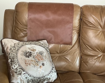 Vinyl Headrest Cover for furniture. Carmel color