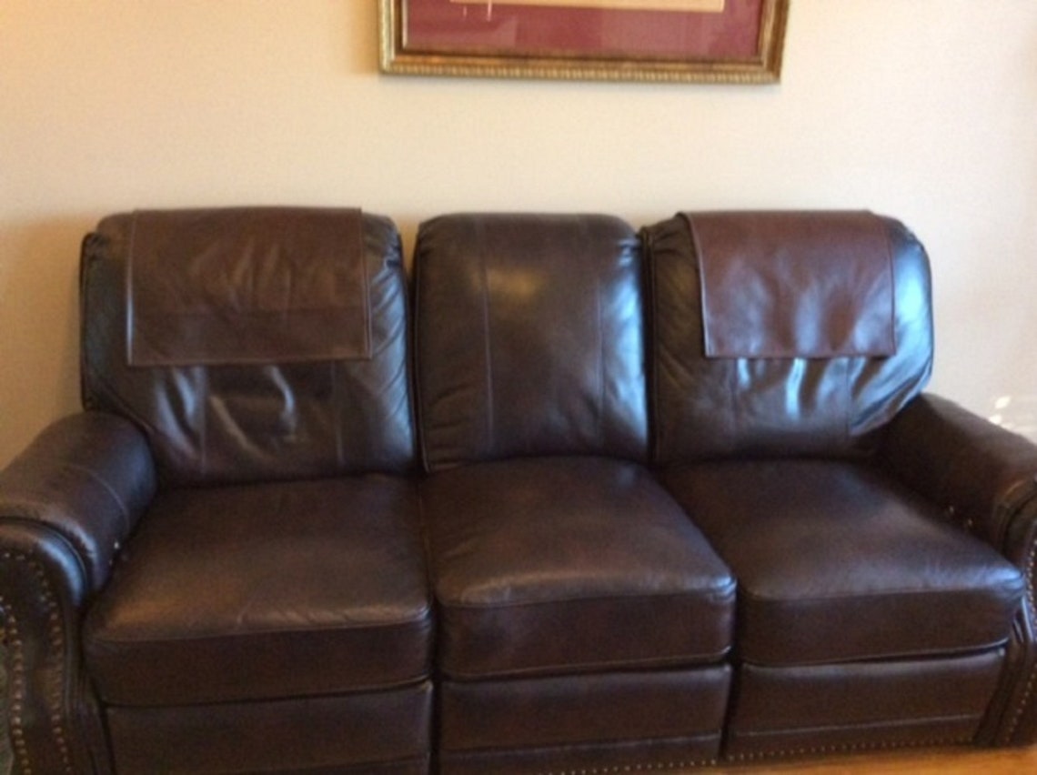 Recliner Headrest Cover Brown Etsy