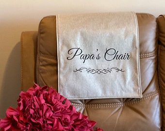 Headrest Cover for furniture slipcover furniture protectors PAPA’s CHAIR sofas loveseats recliner chairs office chair family room nursery