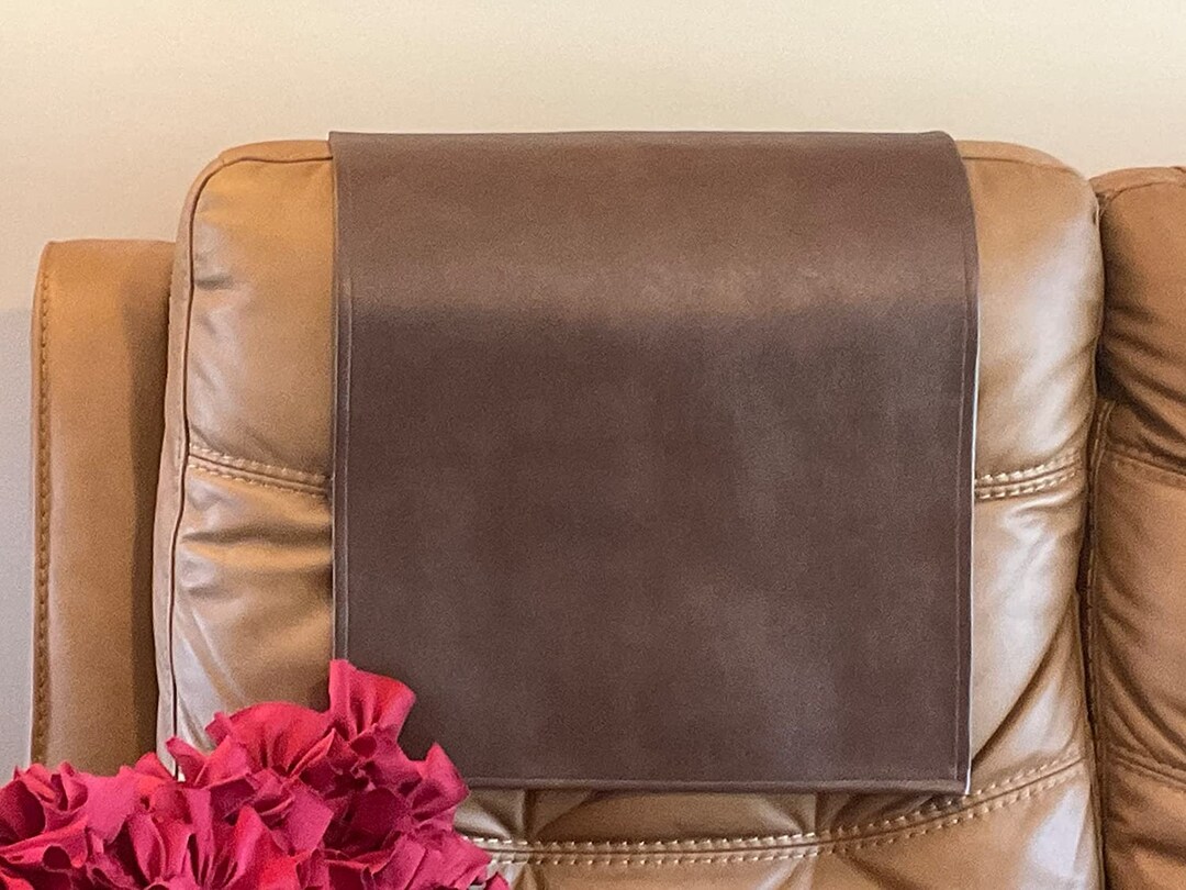 Recliner Headrest Cover Brown Etsy