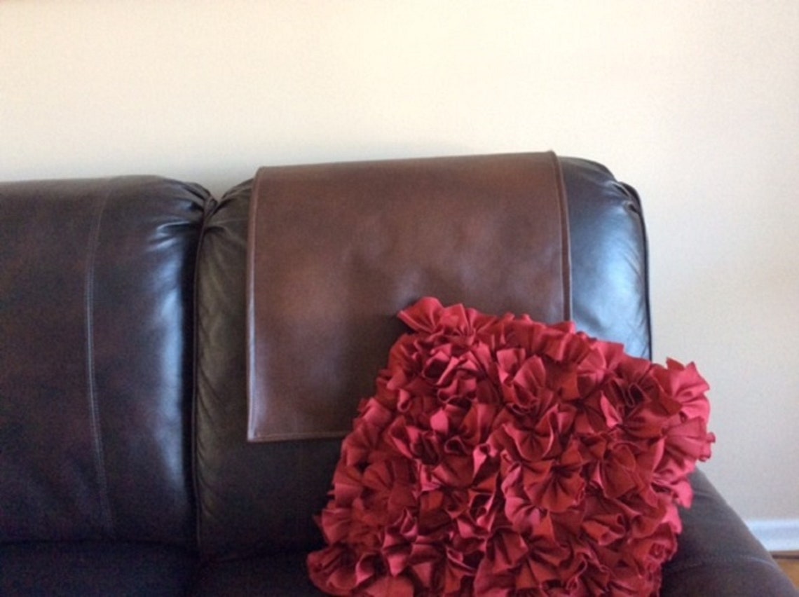 Recliner Headrest Cover Brown Etsy