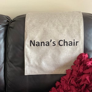 Headrest Cover “Nana’s Chair”. Furniture protectors, slipcovers, for recliners, loveseats, office chair.