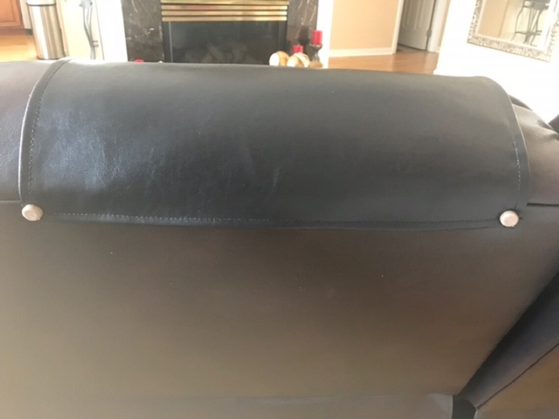 Recliner Headrest Cover Brown Etsy