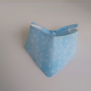Light blue bandana with white stars