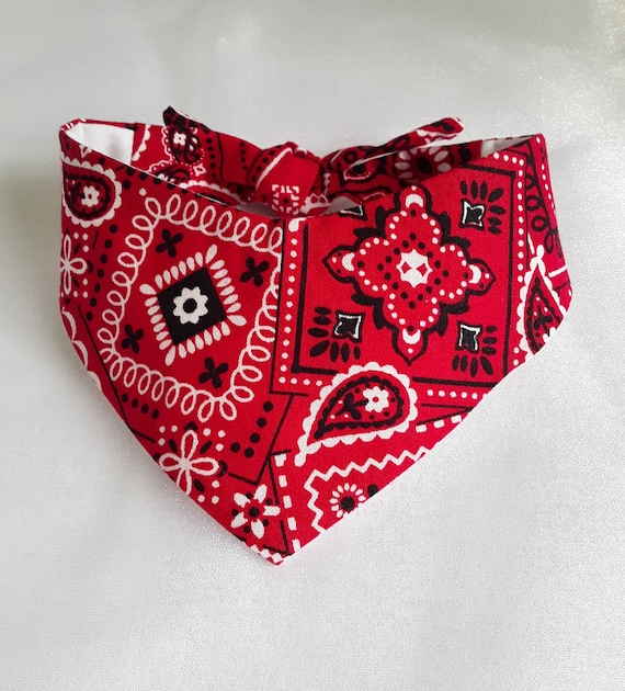 Dog Bandana Red Etsy