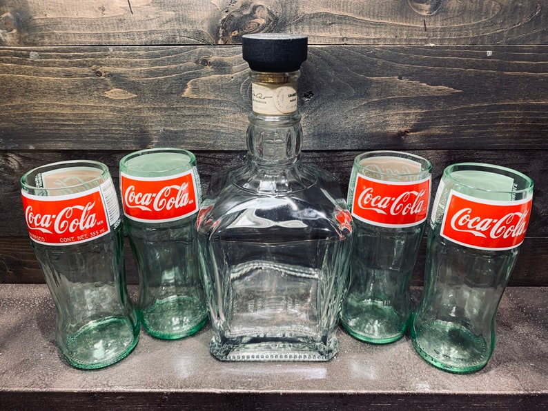 Jack and Coke Set Made From Reclaimed Coca Cola Bottles and a Etsy