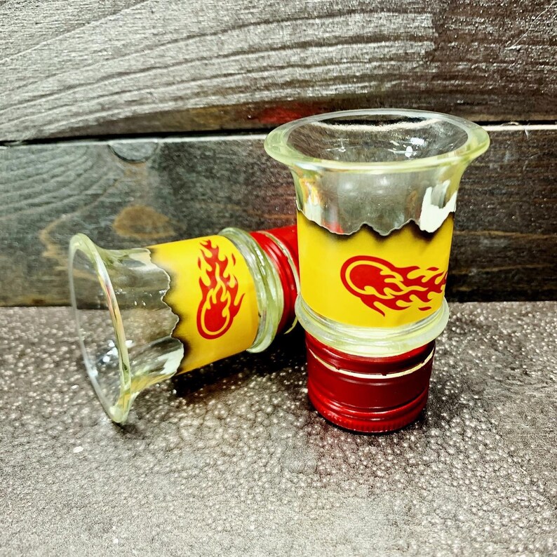 Shot Glasses made from Repurposed FIREBALL CINNAMON WHISKEY Etsy