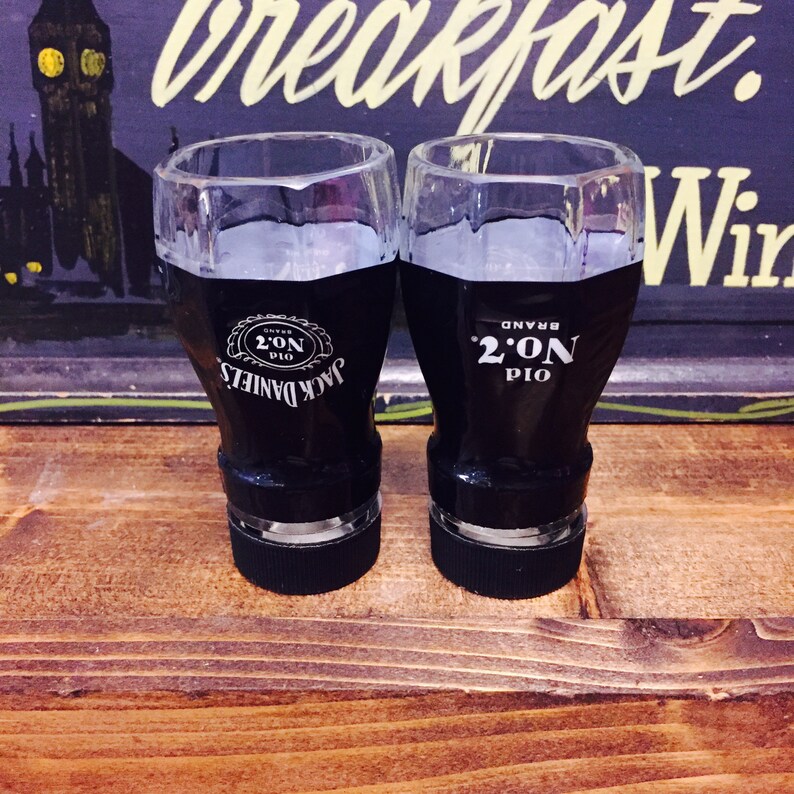 Shot Glasses Made From Repurposed JACK DANIELS WHISKEY Bottles Etsy