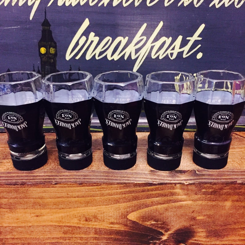 Shot Glasses Made From Repurposed JACK DANIELS WHISKEY Bottles Etsy