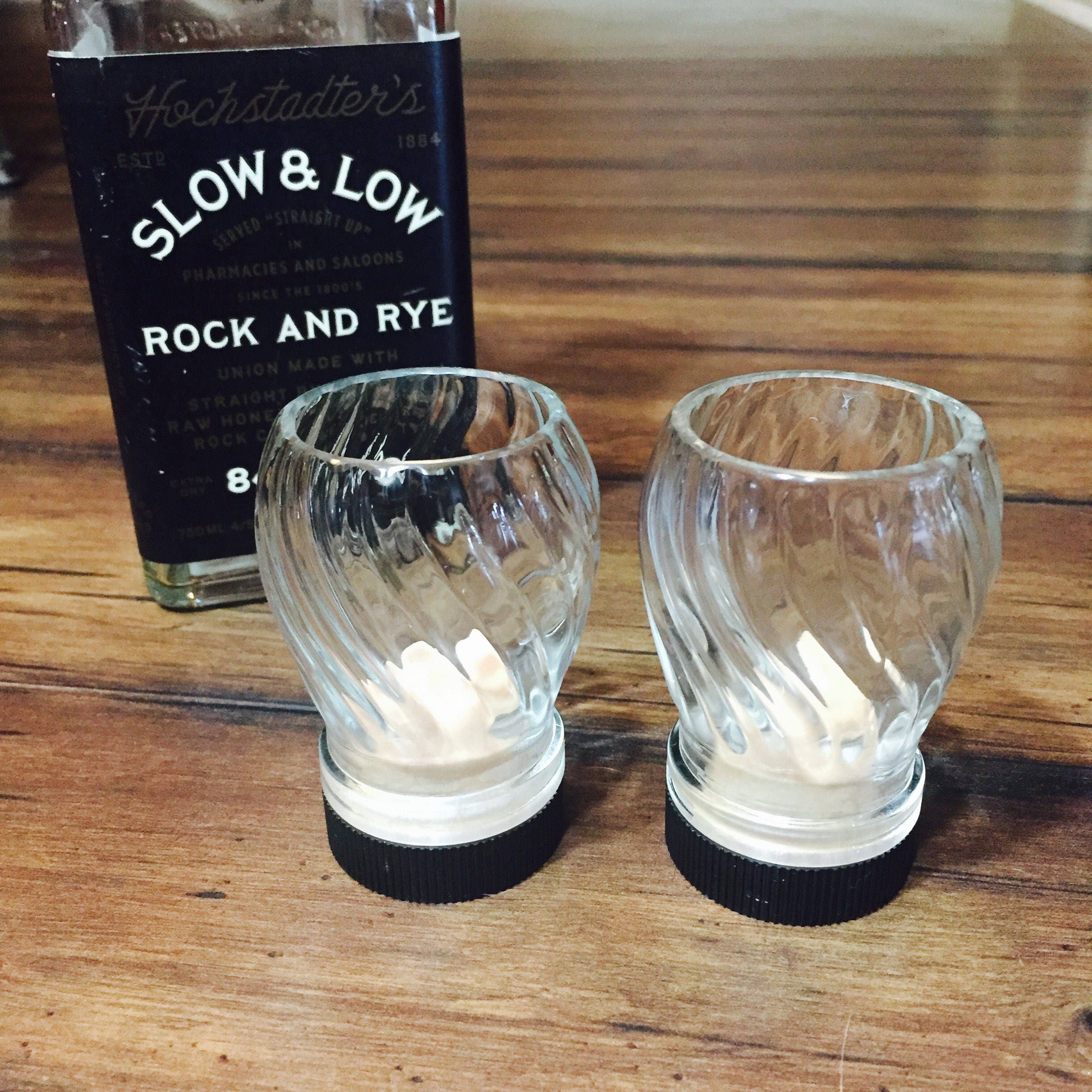 Set of 2 Shot Glasses Made From Repurposed SLOW AND LOW Etsy