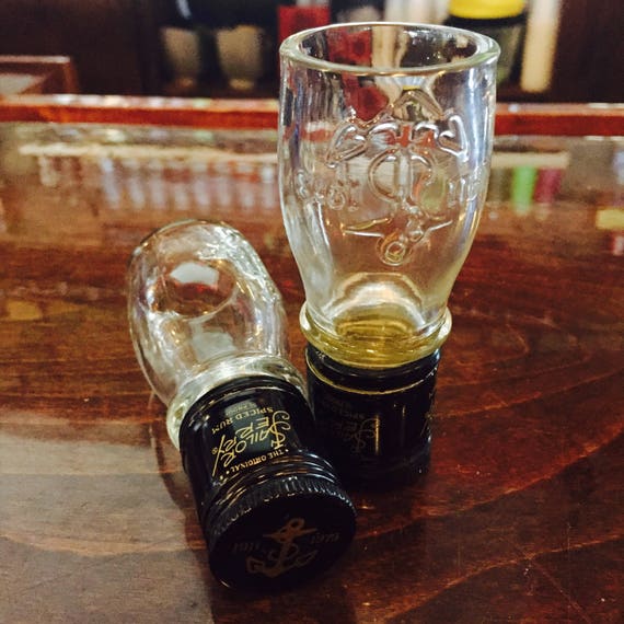 Set of 2 Shot Glasses made from Repurposed Sailor Jerrys Etsy