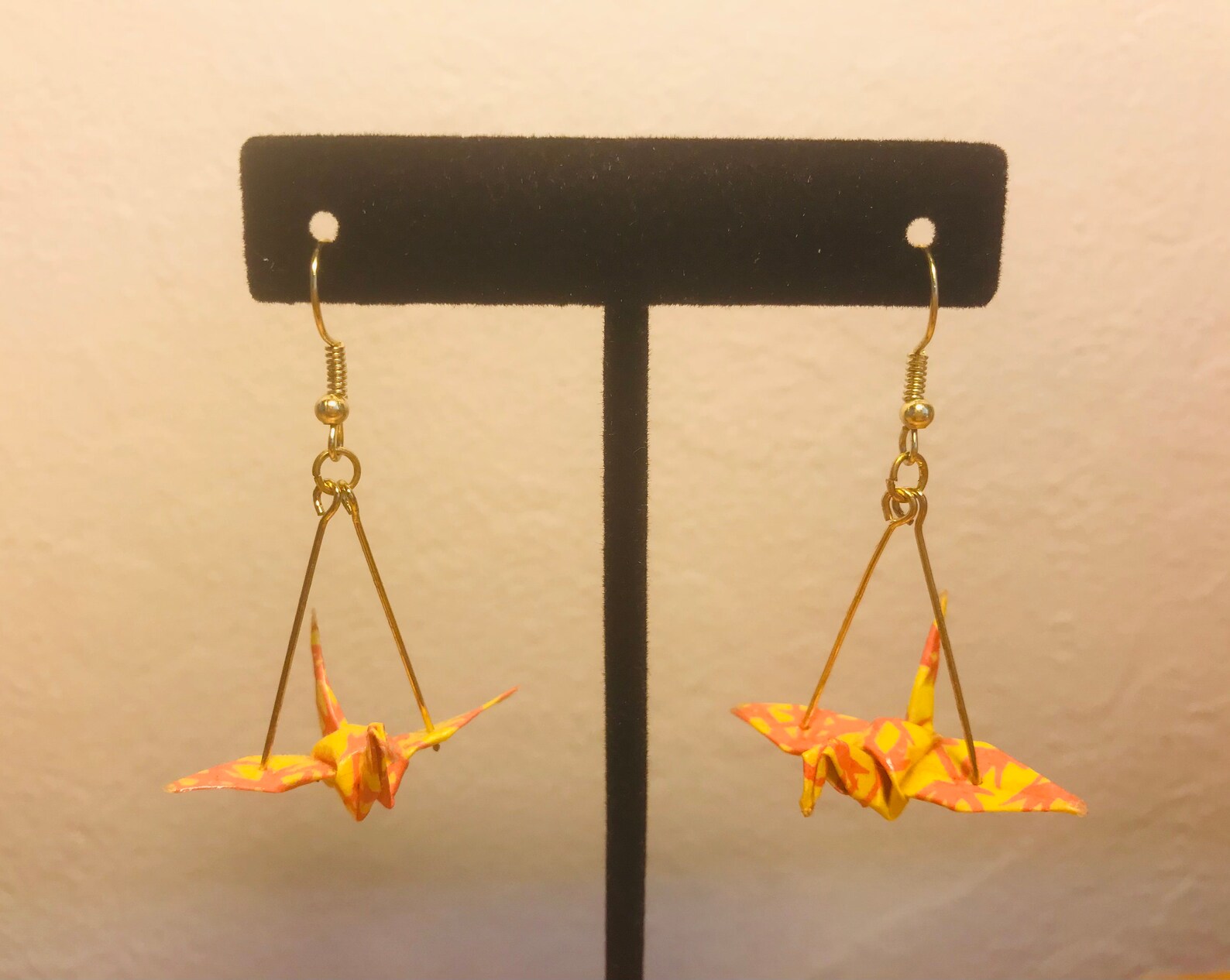 Paper Crane Earrings Etsy
