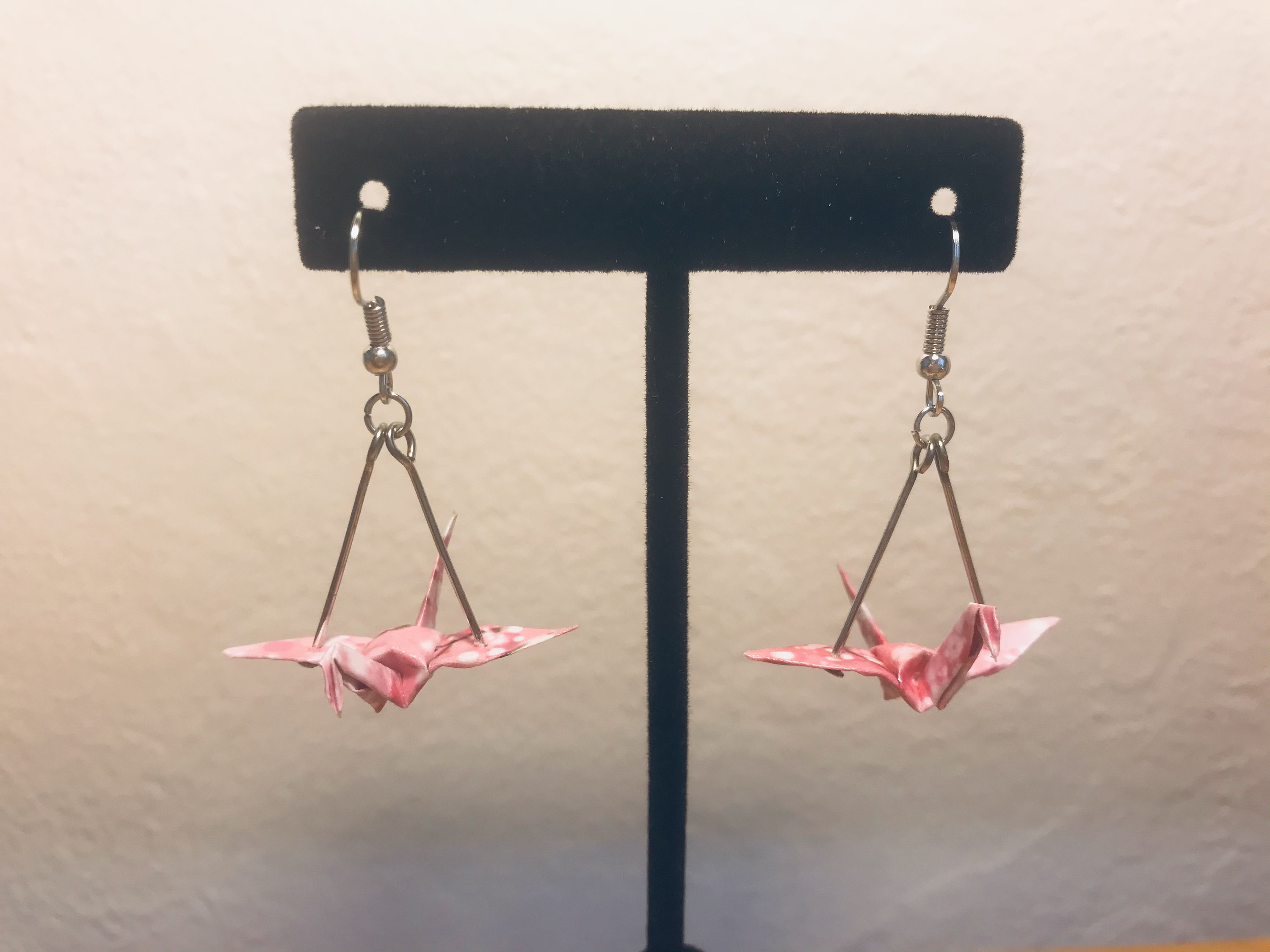 Paper Crane Earrings Etsy