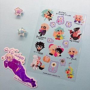 AITSF AINI AI: Somnium Files Stickers Sticker Sheet Date Mizuki Aiba