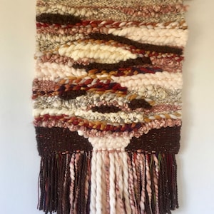 Autumn hand woven wall tapestry, handmade wall decor, fiber art, textile, handmade weave, wall decor for living room, bedroom, entryway