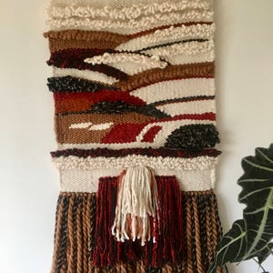 Crop Fields hand woven wall tapestry, handmade wall decor, fiber art, textile, handmade weave, wall decor for living room, bedroom, entryway